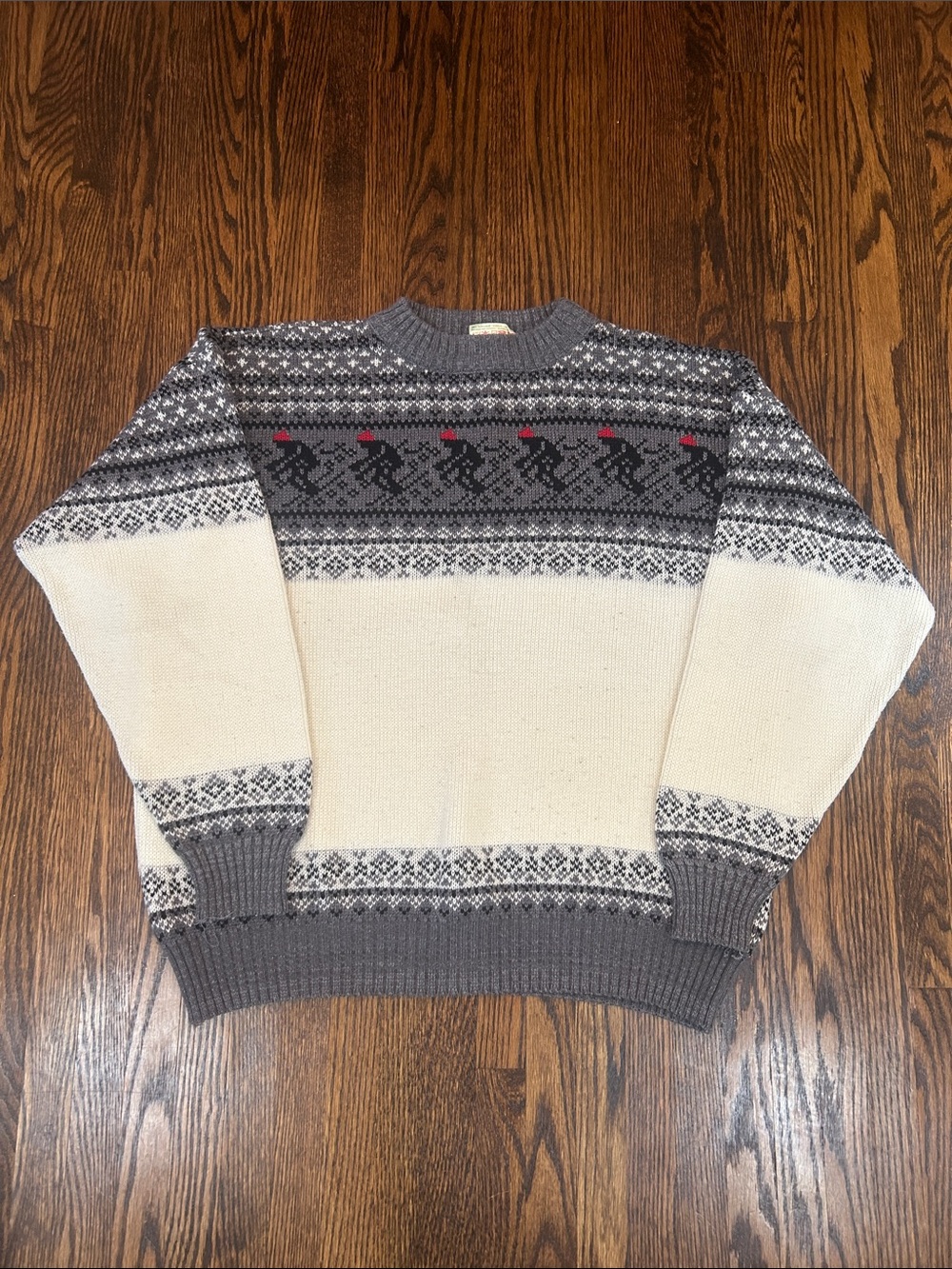 Vintage 90s Knit Skiing Sweater